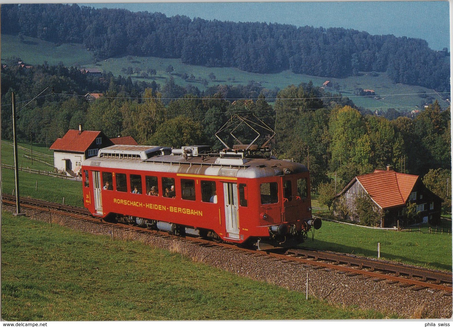 Rorschach - Heiden-Bergbahn (RHB) Zahnrad-Triebwagen ABDeh 2/4 - Photo: F. Suter - Heiden