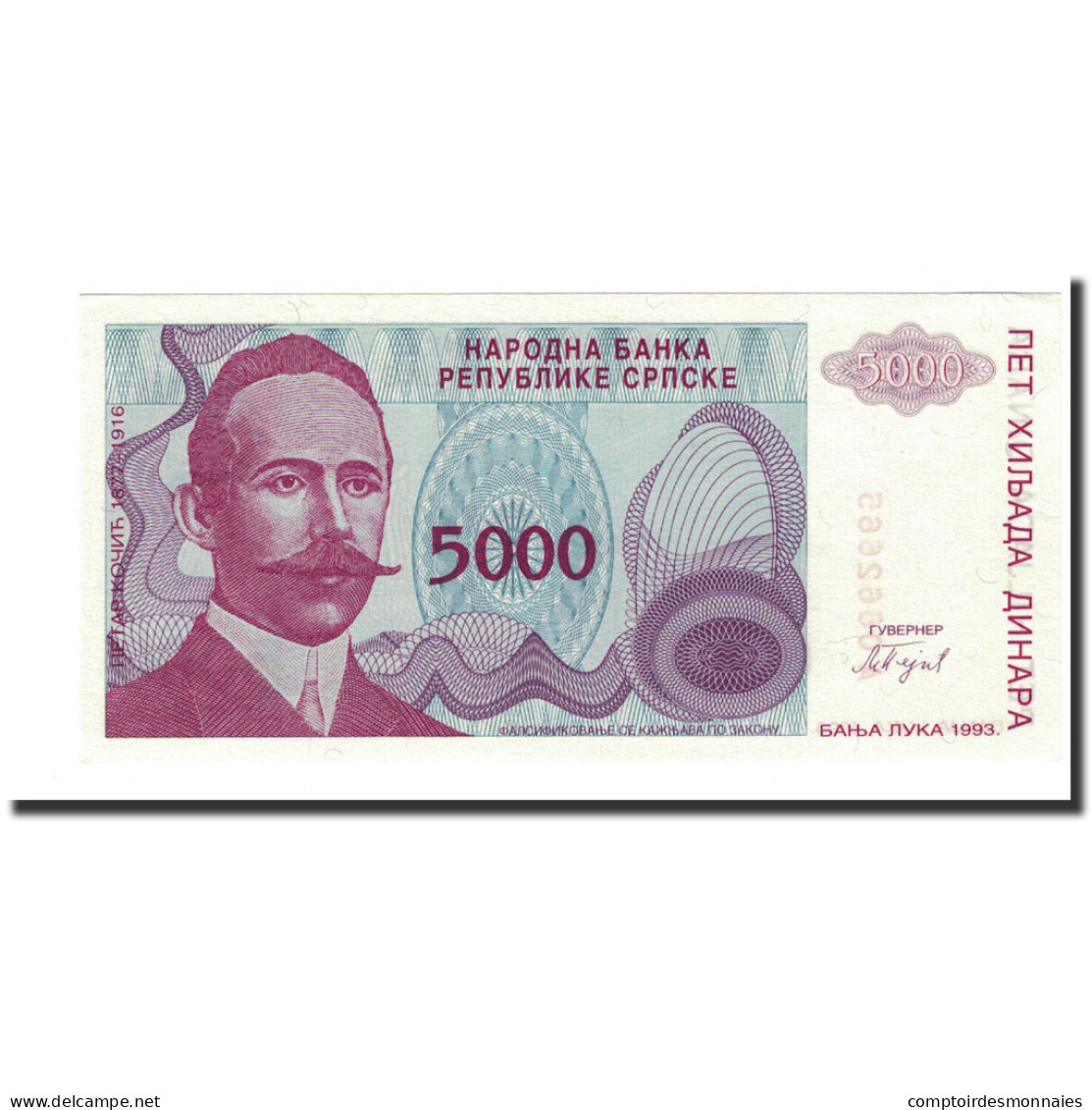 Billet, Bosnia - Herzegovina, 5000 Dinara, 1992, KM:138a, NEUF - Bosnia Y Herzegovina