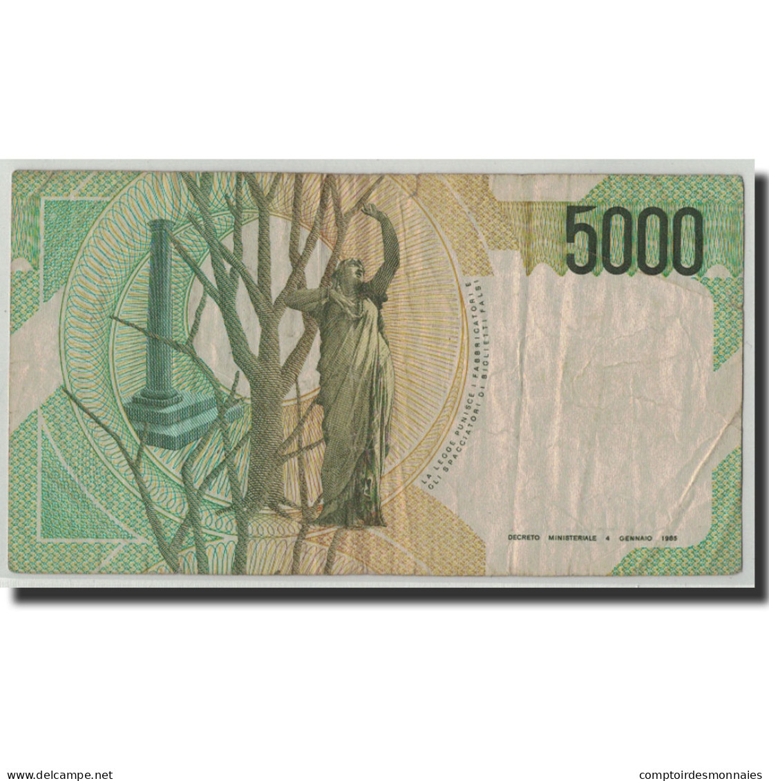 Billet, Italie, 5000 Lire, 1985, 1985-01-04, KM:111c, B - 5000 Lire