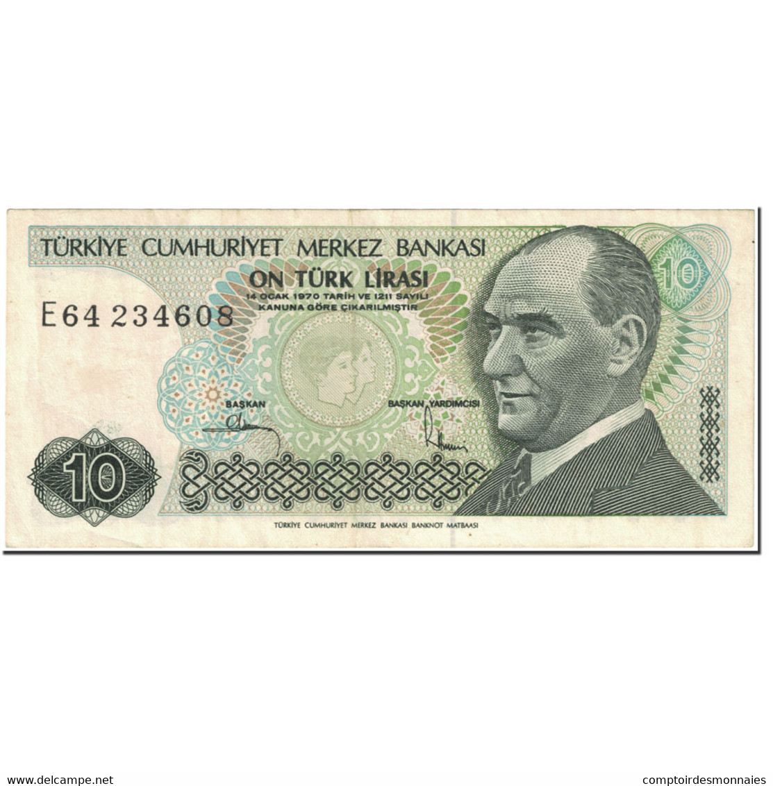 Billet, Turquie, 10 Lira, 1987, Old Date 1970-10-14, KM:193a, SUP+ - Turquia