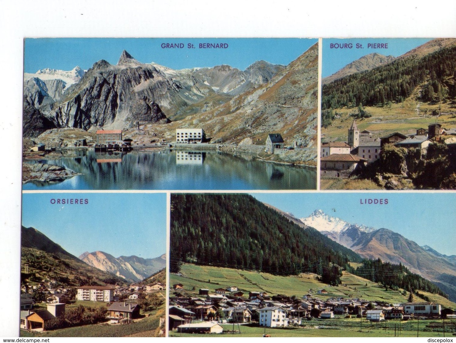 U2620 Postcard: VALAIS - GRAND S. BERNARD - BOURG S. PIERRE - ORSIERES - LIDDES _ NOT WRITED - Bourg-Saint-Pierre 