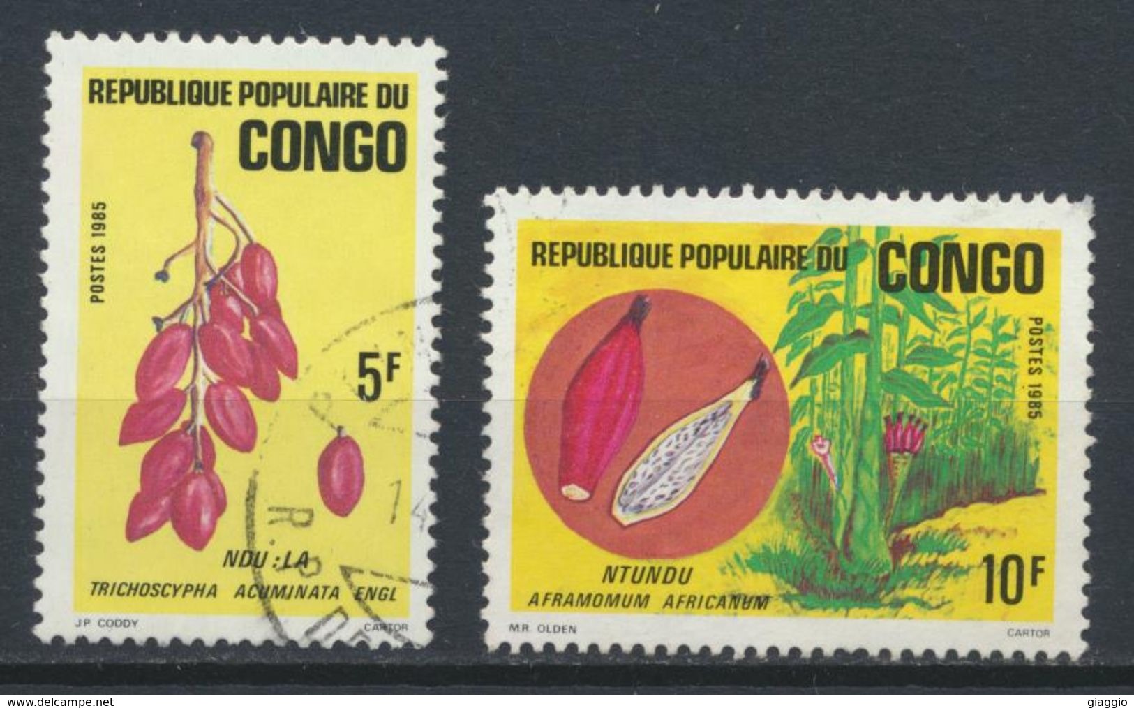 °°° REPUBBLICA DEL CONGO - Y&T N°751/52 - 1985 °°° - Usati