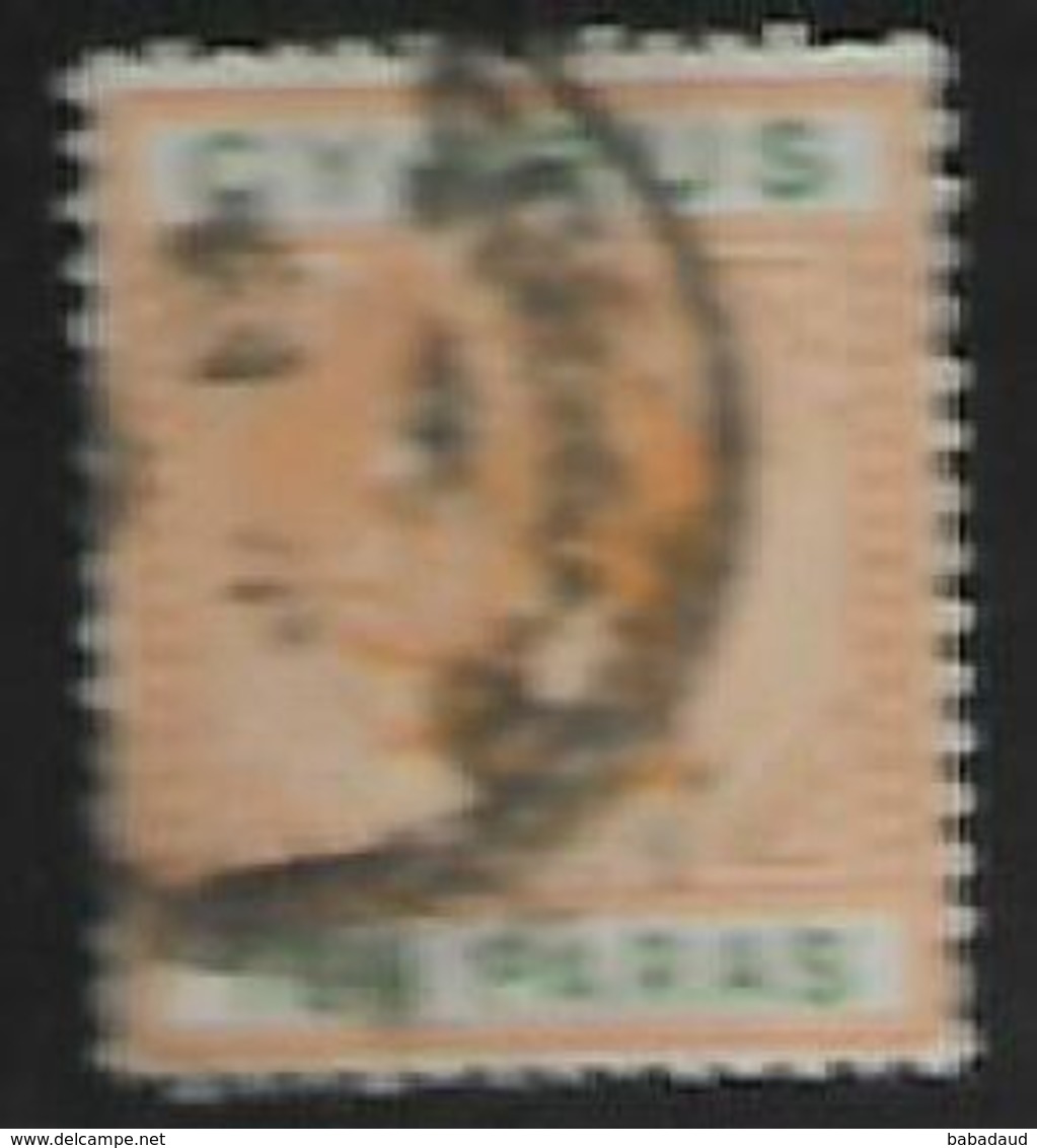 Cyprus, Queen Victoria, 10 Paras Orange-yellow & Bright Green, Used - Cyprus (...-1960)