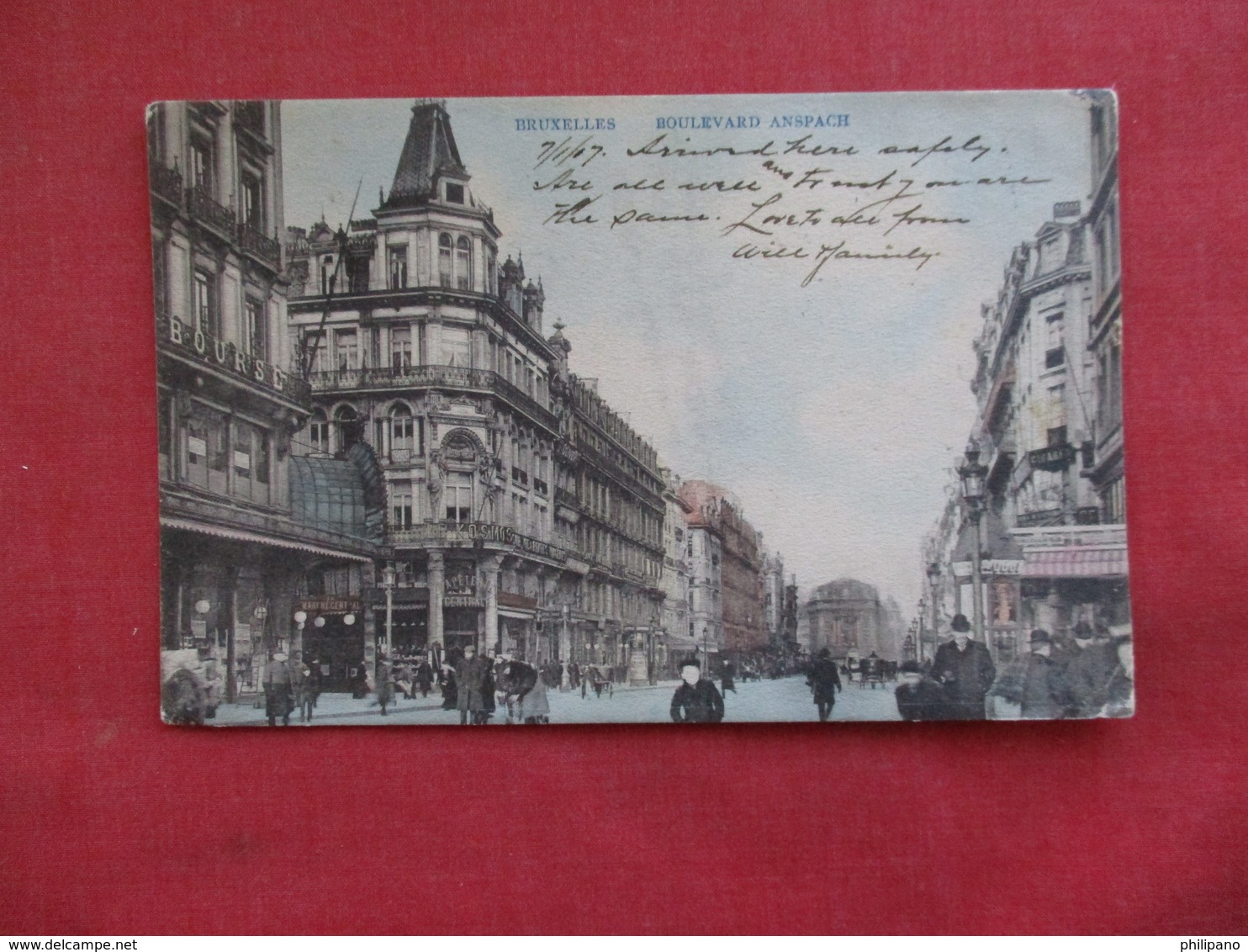 Belgium > Brussels >  , Boulevard Anspach---  Has Stamp & Cancel  Ref 2871 - Avenues, Boulevards