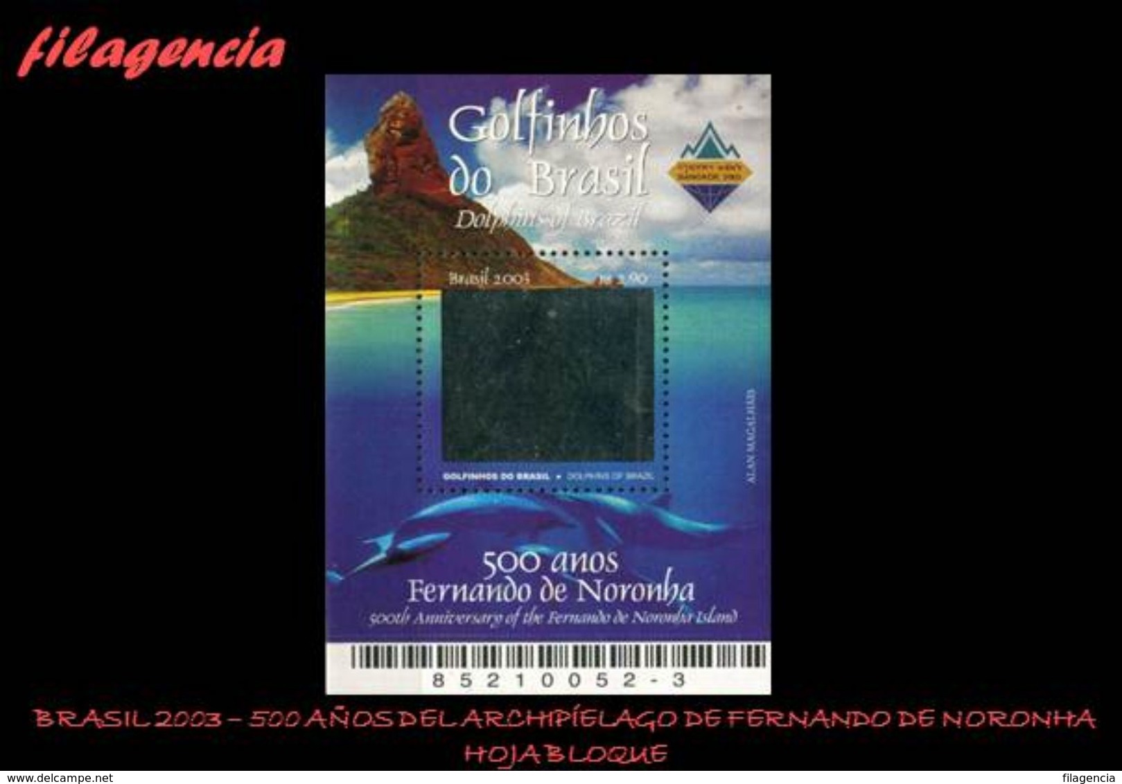 AMERICA. BRASIL MINT. 2003 500 AÑOS DESCUBRIMIENTO DEL ARCHIPÍELAGO DE FERNANDO DE NORONHA. HOJA BLOQUE - Neufs