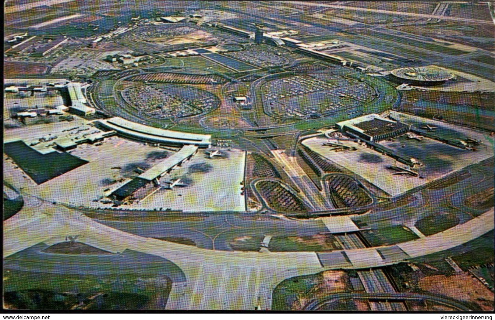 ! Postcard Flughafen New York International Airport, 1963, Aerodrome, USA - Aerodrome