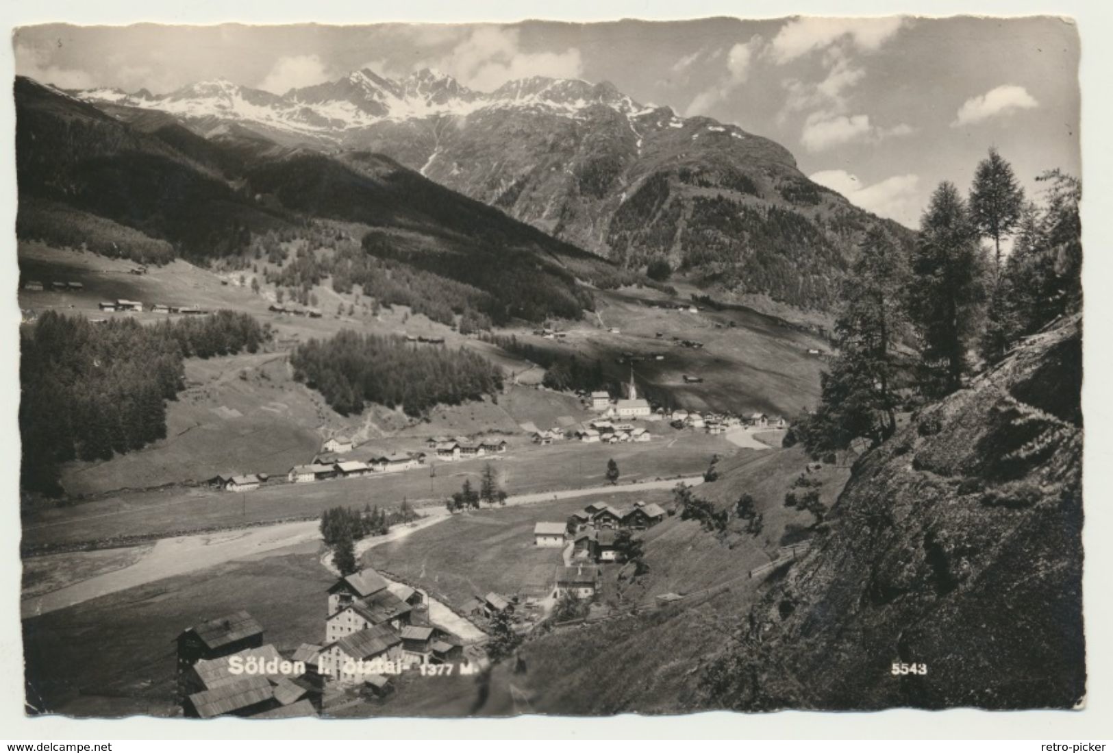 AK  Blick Auf Sölden Im Ötztal Tirol  1953 - Sölden