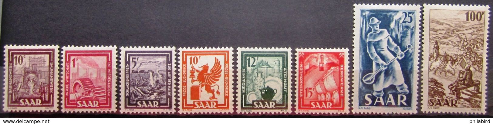 SARRE            N° 255/262         NEUF* - Unused Stamps