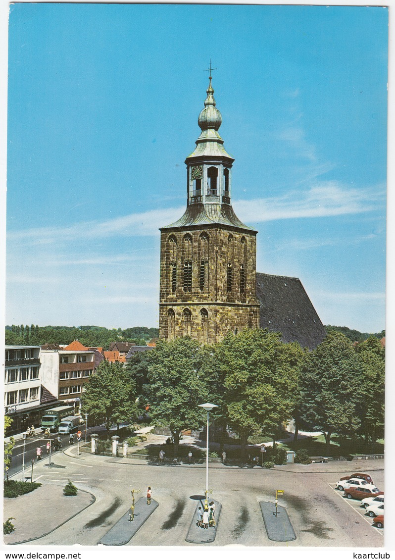 Nordhorn - Reform. Kirche : OPEL REKORD P2 & KADETT-B, RENAULT 4 - Haltestelle -  (D.) - Nordhorn