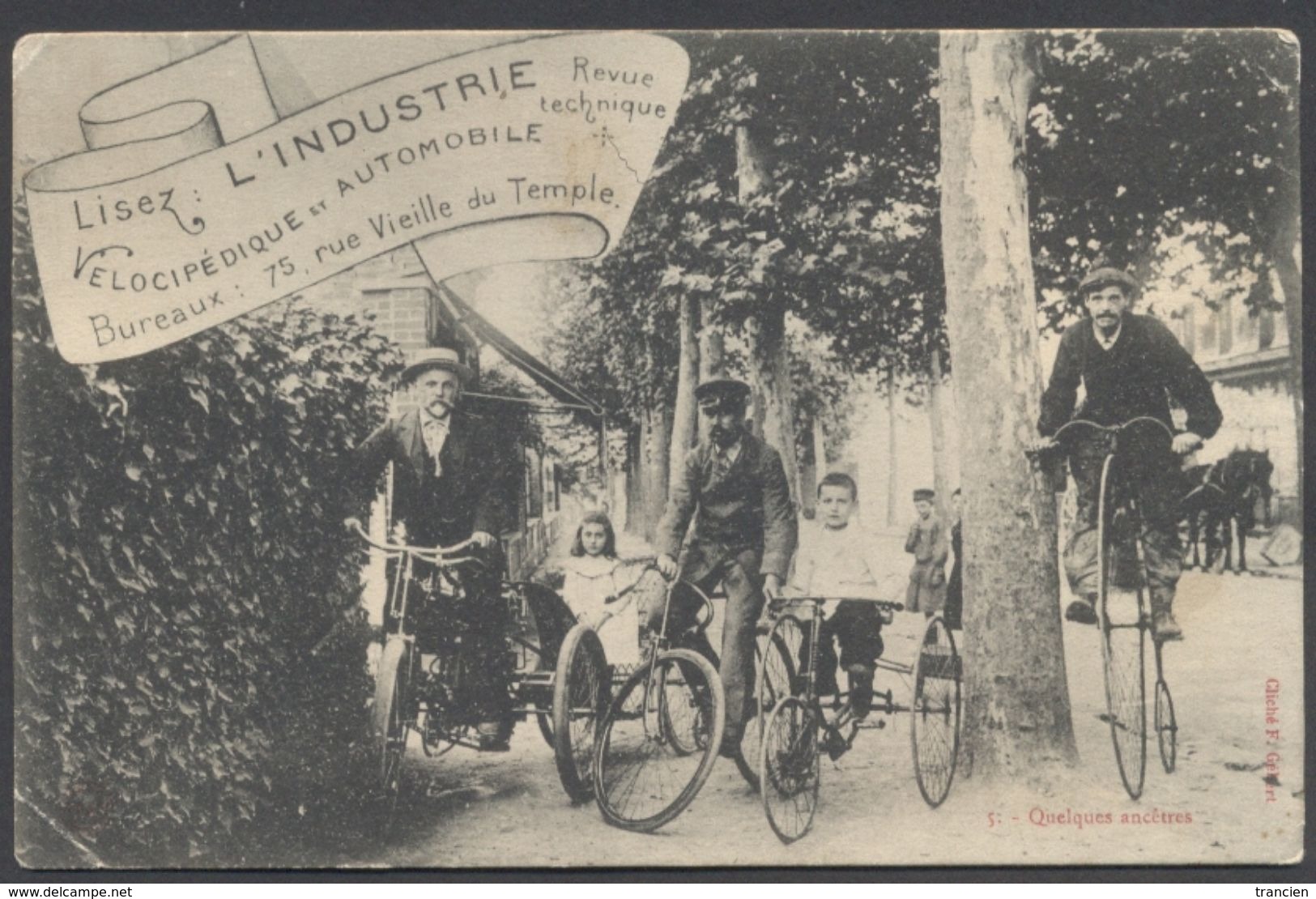 CPA Pub - Lisez L'Industrie - Revue Technique - Vélocipédique Et Automobile - Voir 2 Scans Larges - Autres & Non Classés