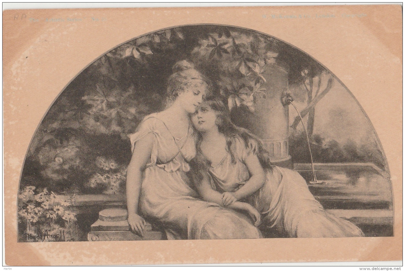 VIENNOISE (type) - Deux Jeunes Filles - Ill. Mac Kenzie - éd. Anglaise - Fontaine - Donne