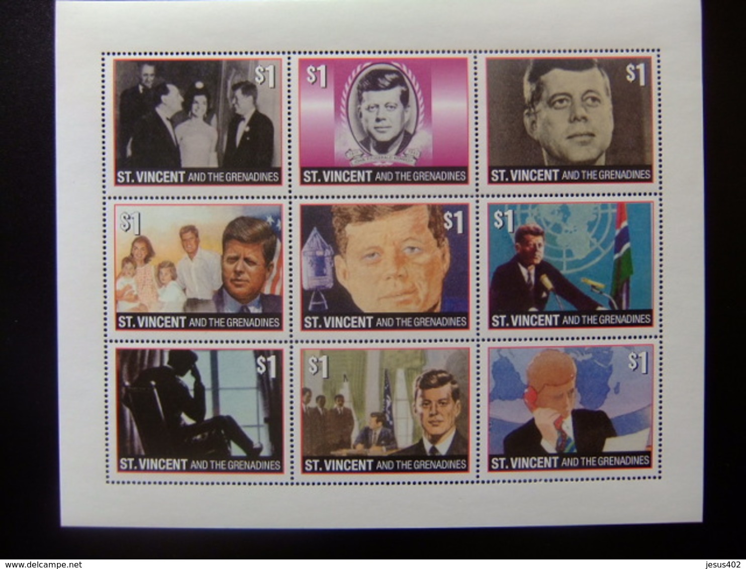 ST. VINCENT And The GRENADINES 1996 JOHN F. KENNEDY JFK 36 SELLOS 4 BLOQUES De 9 SELLOS - St.Vincent Y Las Granadinas