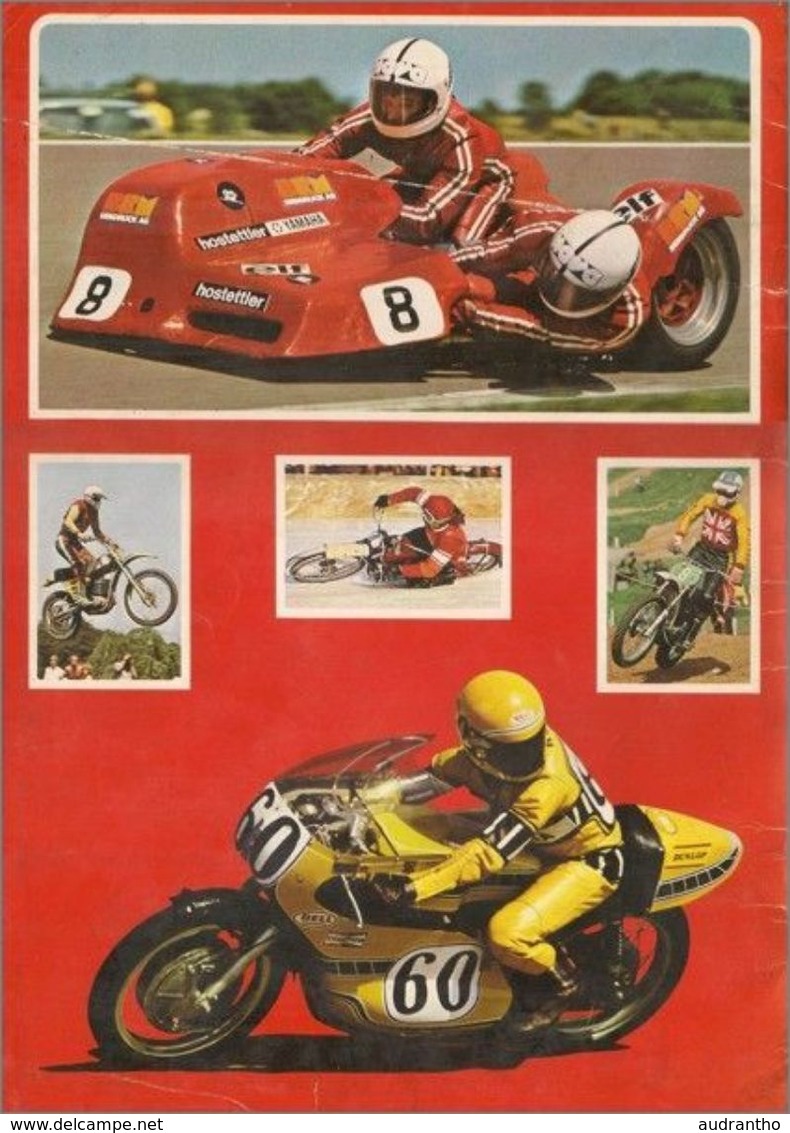 6 Stickers 1976 Moto Side-Car Yamaha Kawasaki BMW König Album Motos Action Vanderhout - Motos