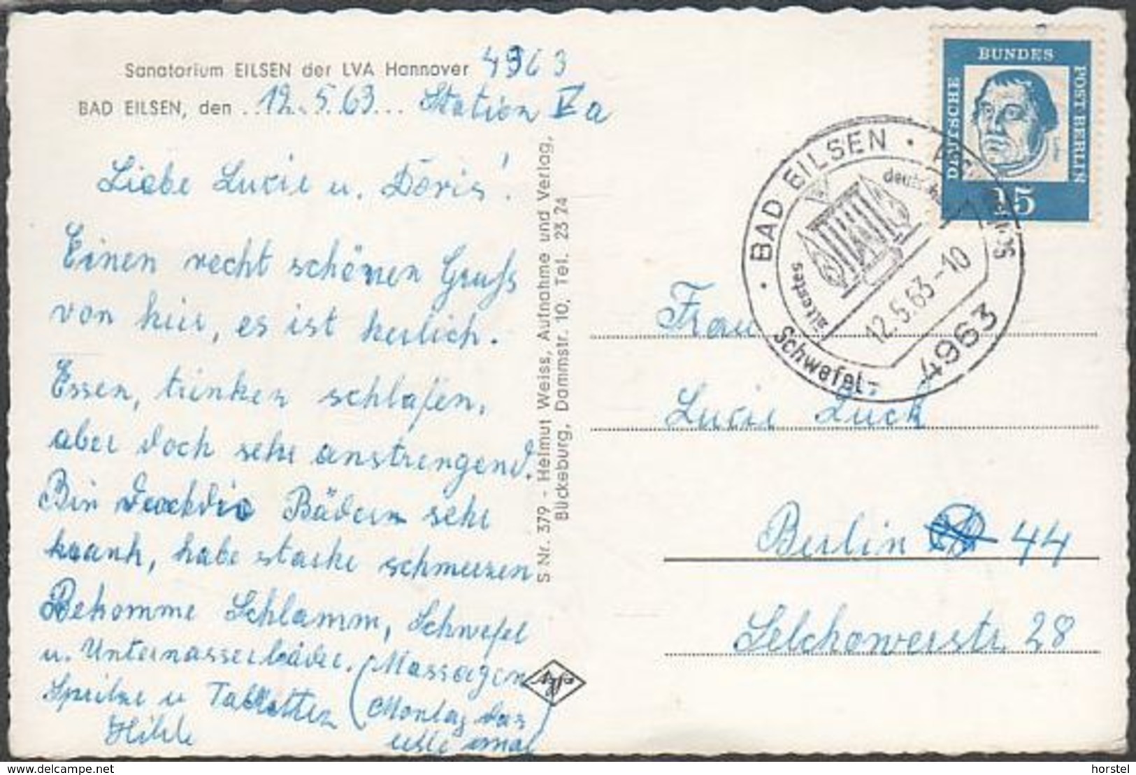 D-31707 Bad Eilsen - Sanatorium Eilsen Der LVA Hannover - Badehotel (60er Jahre) - Bueckeburg