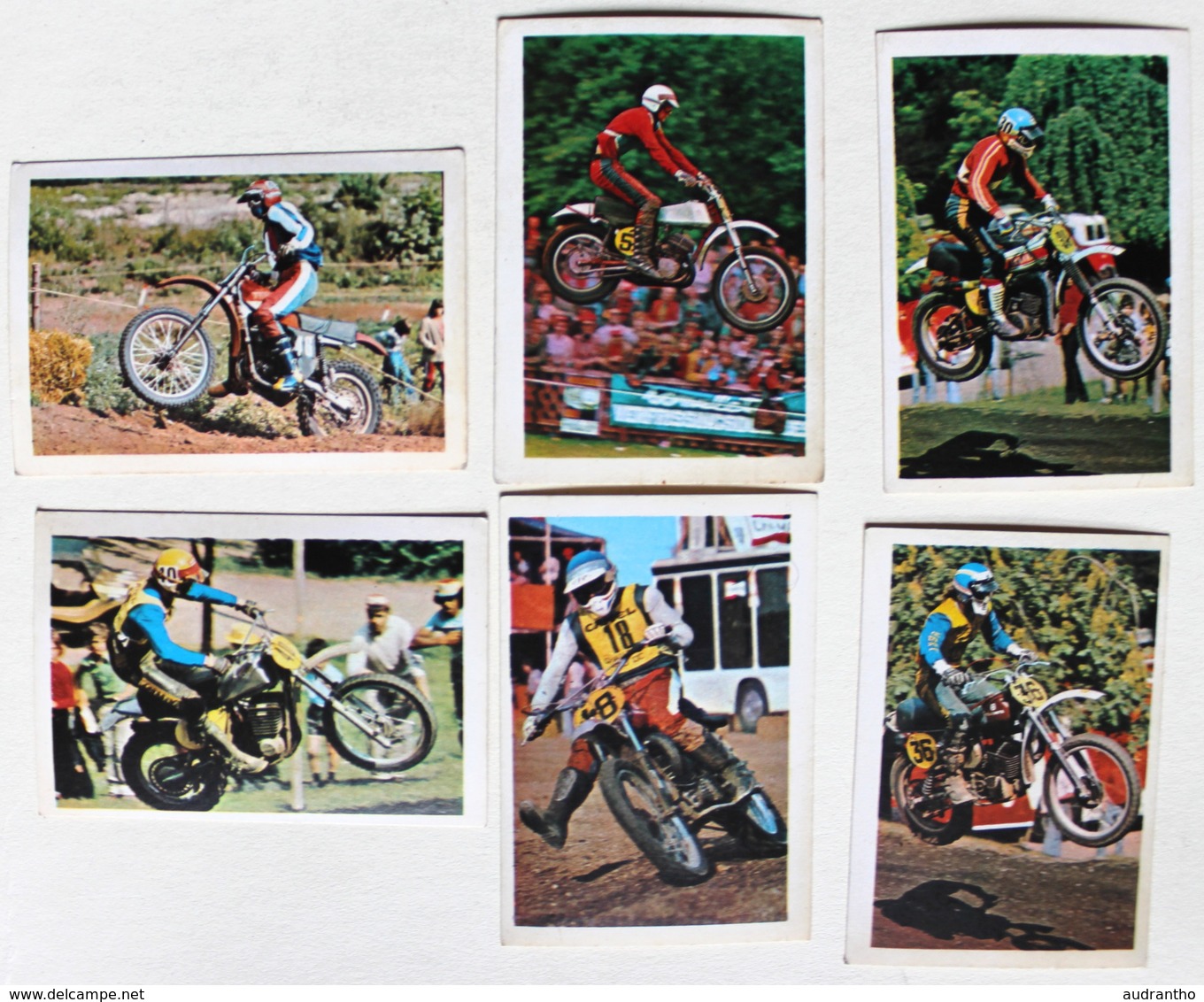 6 Stickers 1976 Moto TRIAL Brad Lackey Dario Mani Khoudiakov Ake Jonsson Terroitin Mikkola Album Motos Action Vanderhout - Motos