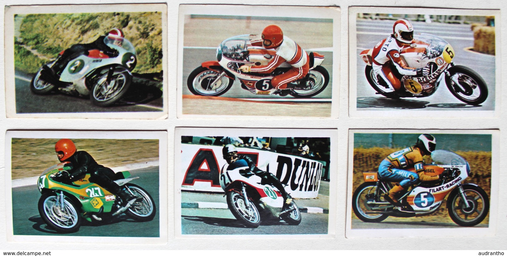 6 Stickers 1976 Moto Yamaha Honda MZ Yamsel Ivy Dieter Braun Ankoné Kanaya Cecotto Album Motos Action Vanderhout - Motos