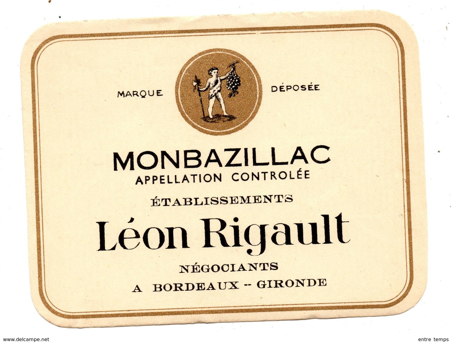 Etiquette Monbazillac  Rigault - Bordeaux