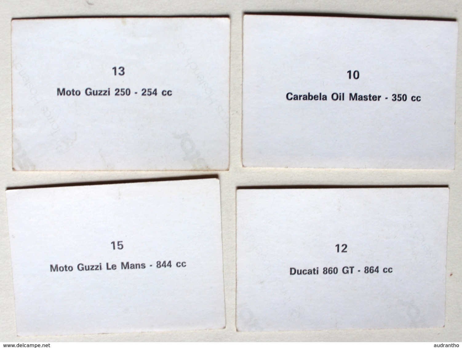 4 Stickers 1976 Moto Guzzi Le Mans Et 250 Carabela Oil Master Ducati 860 GT Album Motos Action Vanderhout - Motos