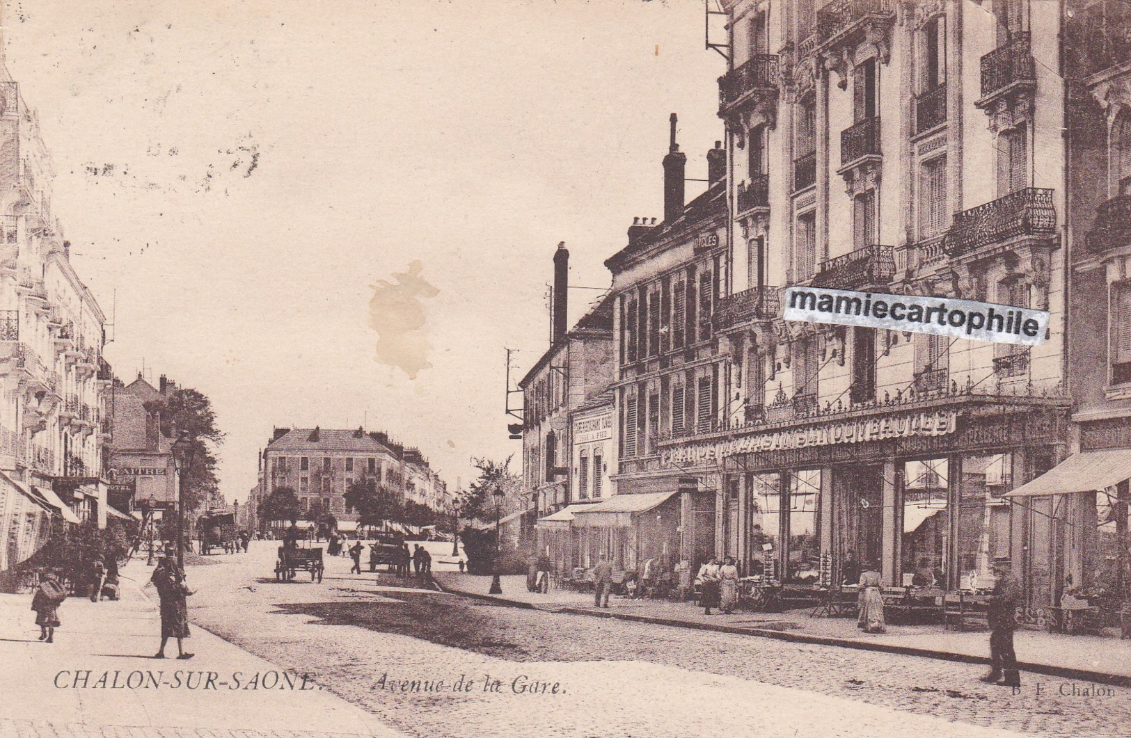 CHALON Sur SAONE - Dépt 71 - Avenue De La Gare - Animée - CPA - 1923 - Chalon Sur Saone