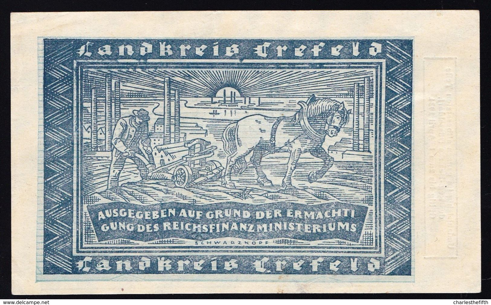 100 MILLIARDEN MARK - LANDKREIS CREFELD - SELTEN ! VF - [11] Local Banknote Issues