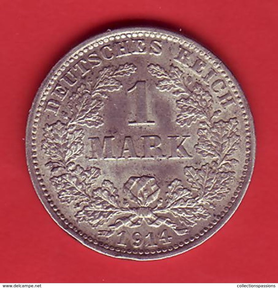 - ALLEMAGNE - 1 Mark - 1914 - Argent - - 1 Mark