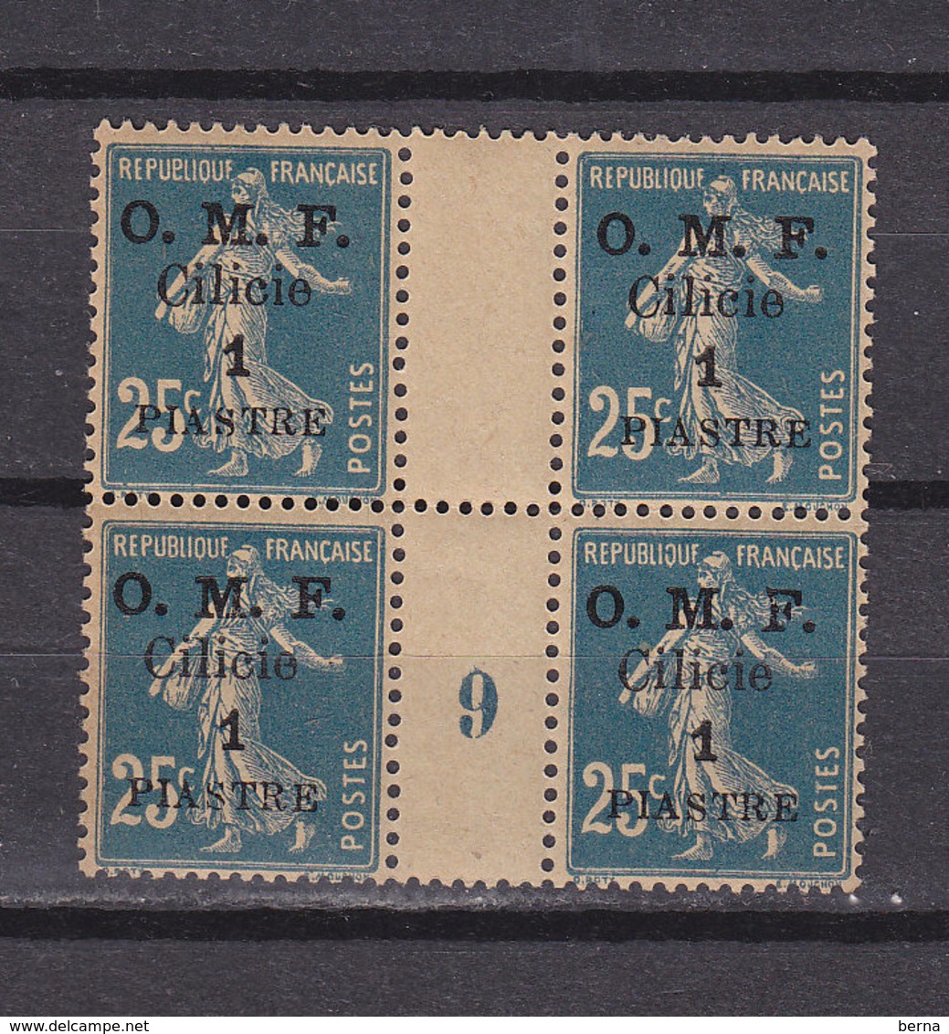 CILICIE 92 SEMEUSE BLOC DE 4 AVEC MILLESIME 9 PAPIER GC - NEUF SANS CHARNIERE - Unused Stamps