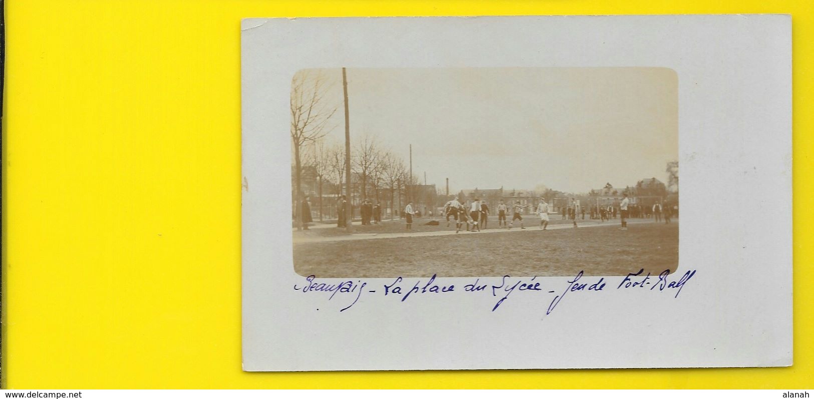 BEAUVAIS Carte Photo Foot Ball Sur La Place Du Lycée (Jougla) Oise (60) - Beauvais