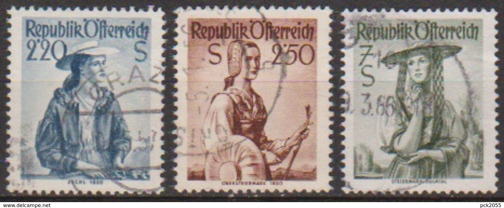 Österreich 1952 Nr.978 - 980  O Gest Trachten ( 1665 ) Günstige Versandkosten - Gebraucht