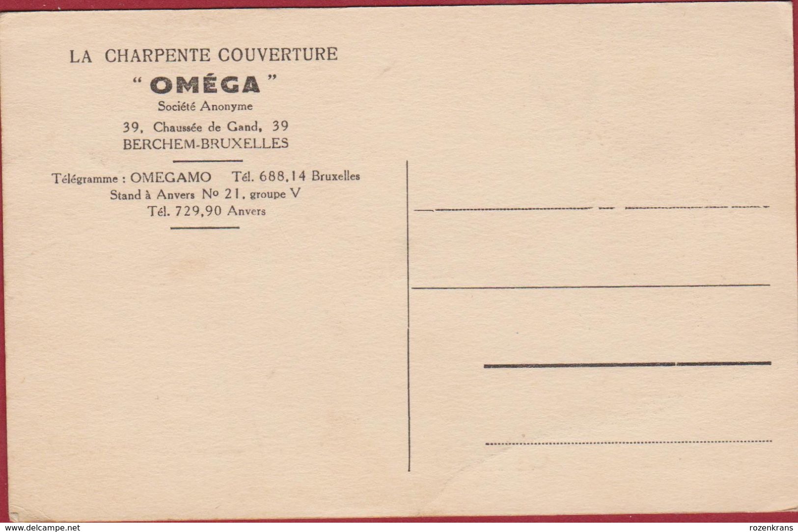 Antwerpen  Anvers  Wereldtentoonstelling 1930 Charpente Couverture Omega Avec Plafond Delta - Antwerpen