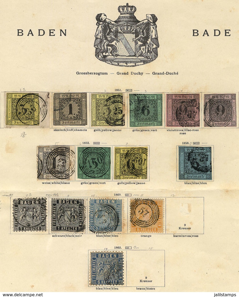 39 GERMANY: Old Collection In 2 Album Pages, Including Several Rare Or Scarce Stamps, G - Autres & Non Classés