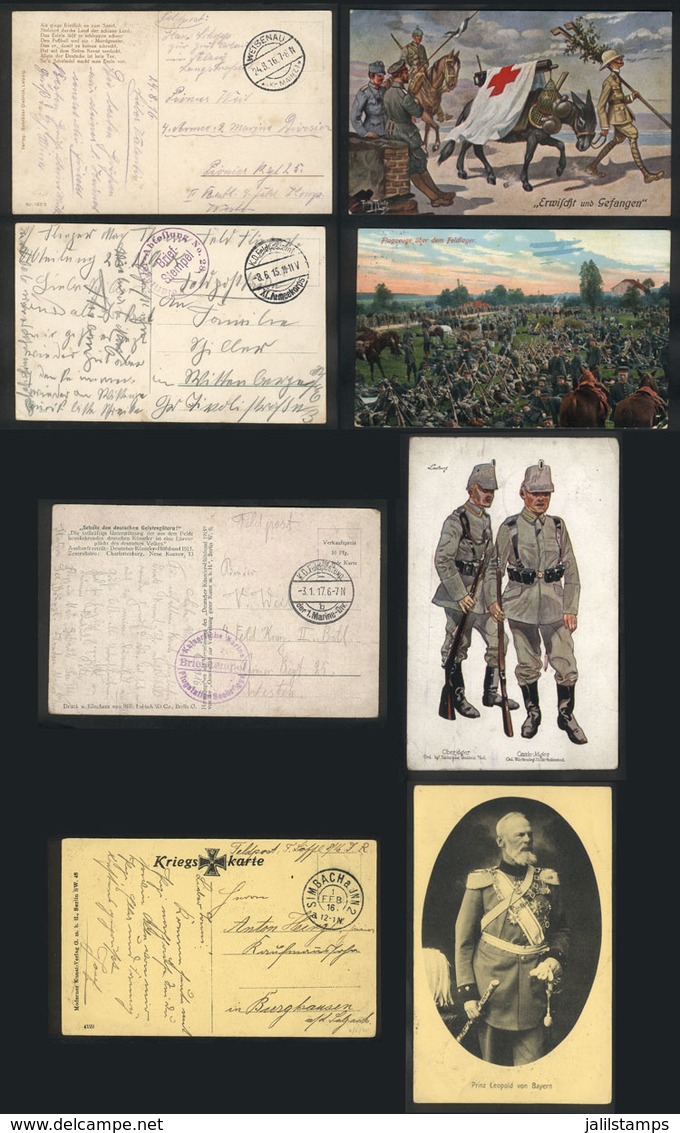 43 GERMANY: FELDPOST: 16 Cards Used Between 1915 And 1918 (+ One Of 1941) With Postal F - Other & Unclassified