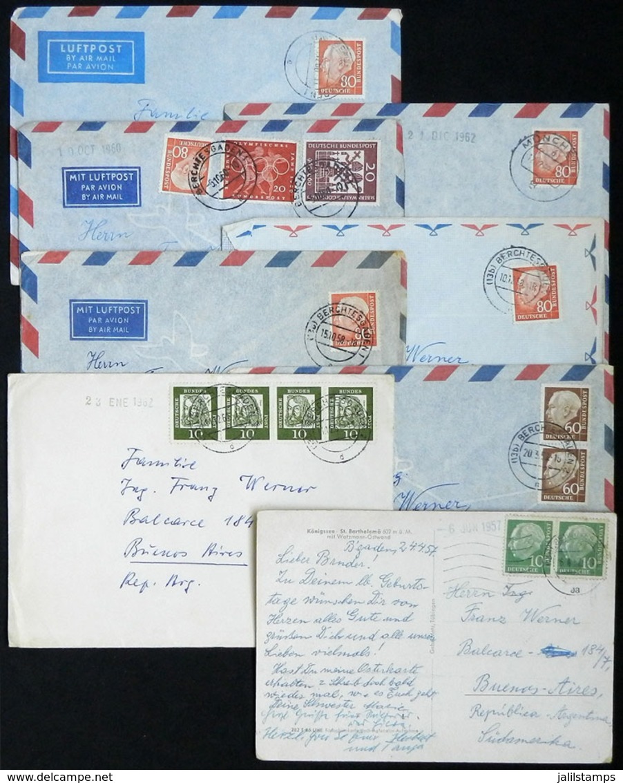 58 GERMANY: 17 Covers Sent To Argentina In The 1950s (mostly), With Nice And Interestin - Otros & Sin Clasificación