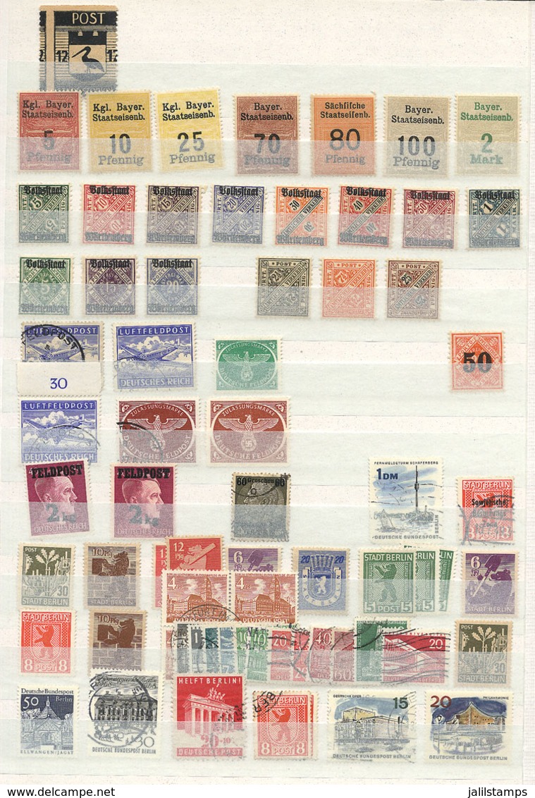 65 GERMANY: 48-Page Stockbook Full Of Stamps Of All Periods, The Catalogue Value Is Sur - Autres & Non Classés