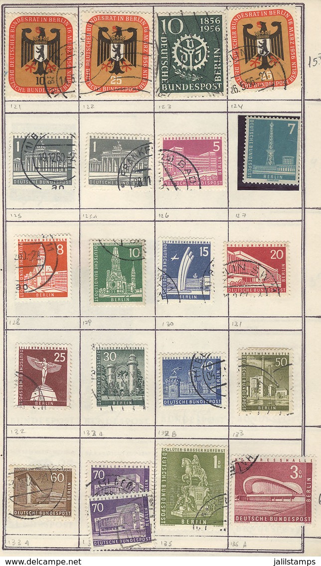72 GERMANY - BERLIN: Lot Of Stamps And Sets Mounted In An Approval Book (and Some Not M - Autres & Non Classés