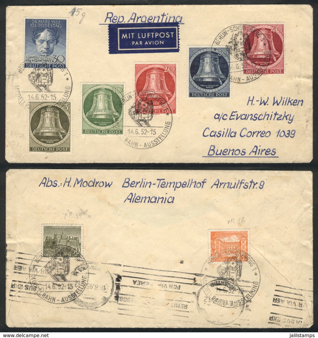 77 GERMANY - BERLIN: Airmail Cover Sent To Argentina On 14/JUL/1952, Franked By Yvert 6 - Autres & Non Classés