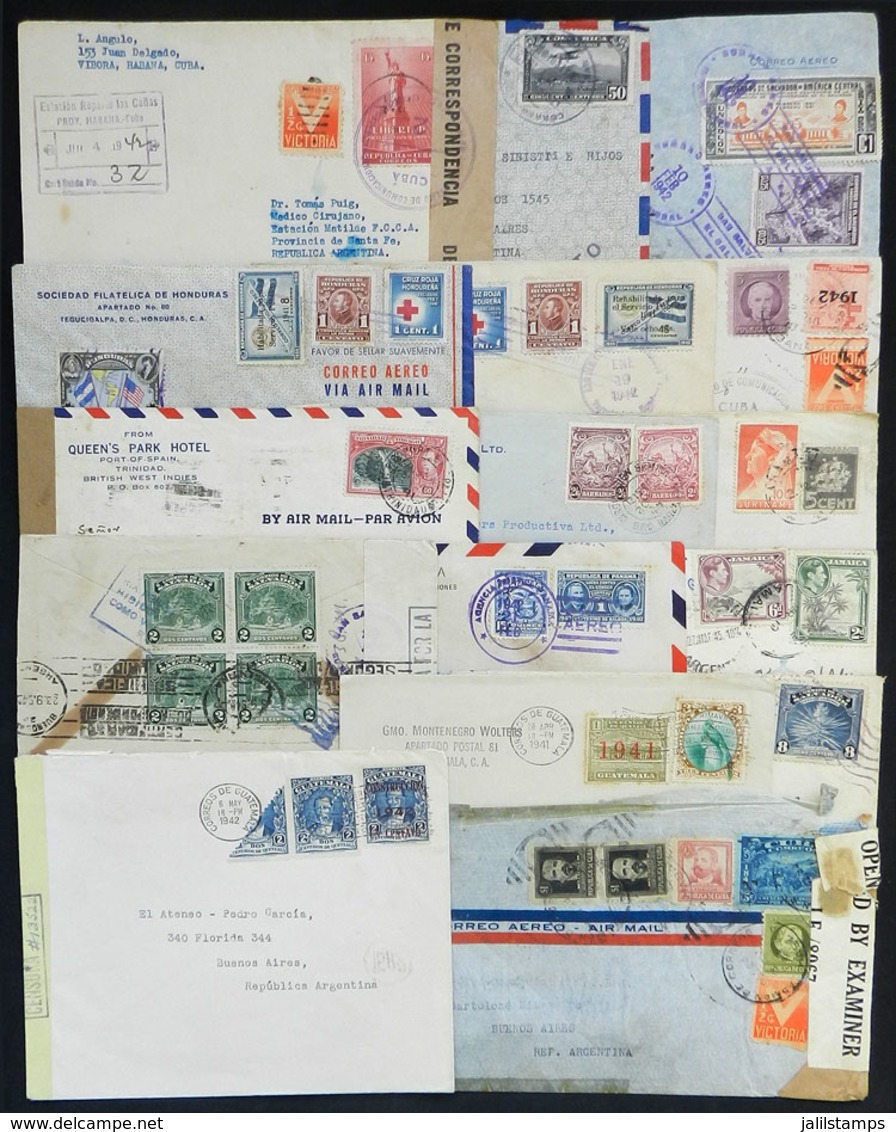 94 CENTRAL AMERICA: 16 Covers Or Cards Sent To Argentina Between 1939 And 1945, Almost - Autres & Non Classés