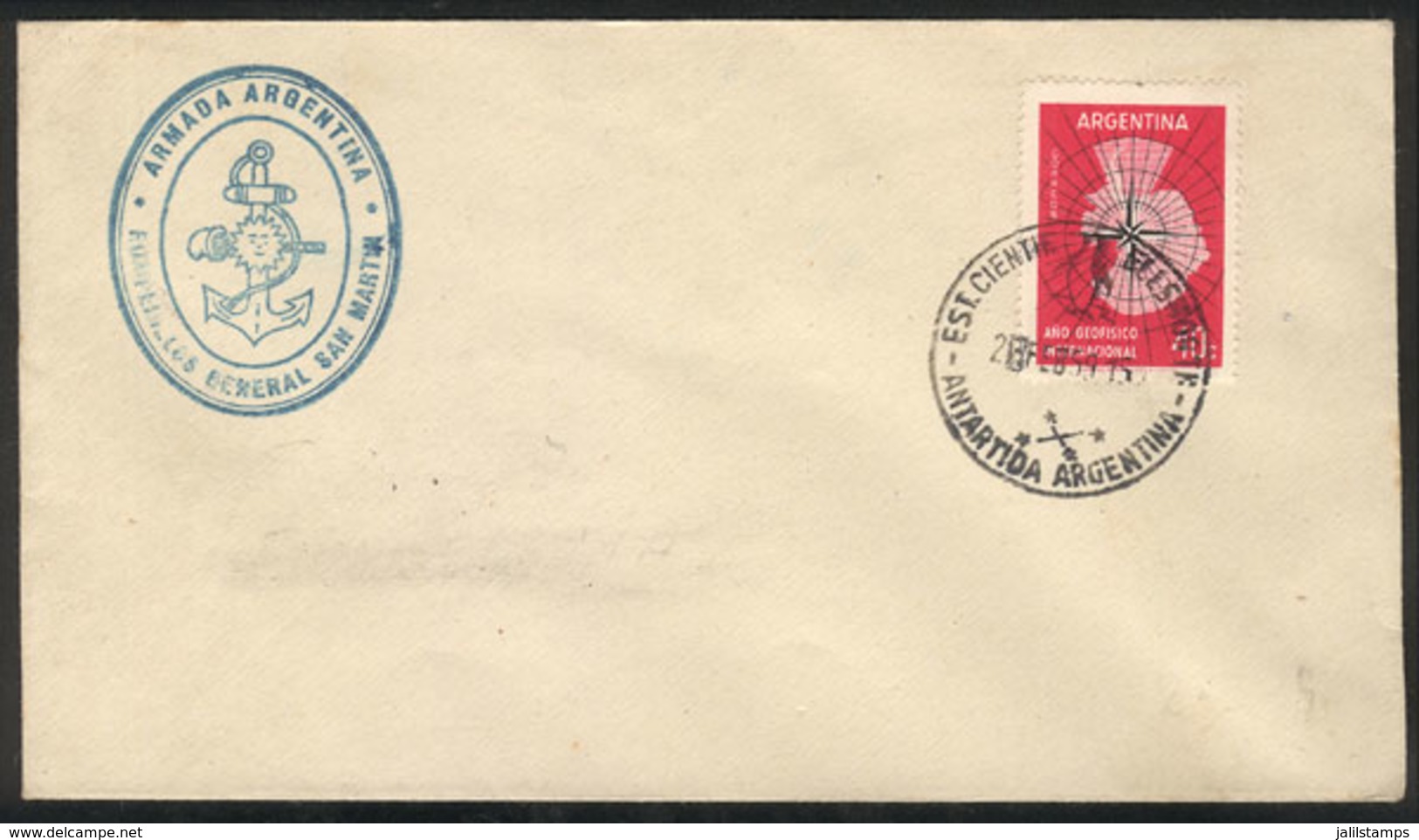 100 ARGENTINE ANTARCTICA: 2/FE/1959 Day The American Ellsworth Station Was Handed Over T - Autres & Non Classés