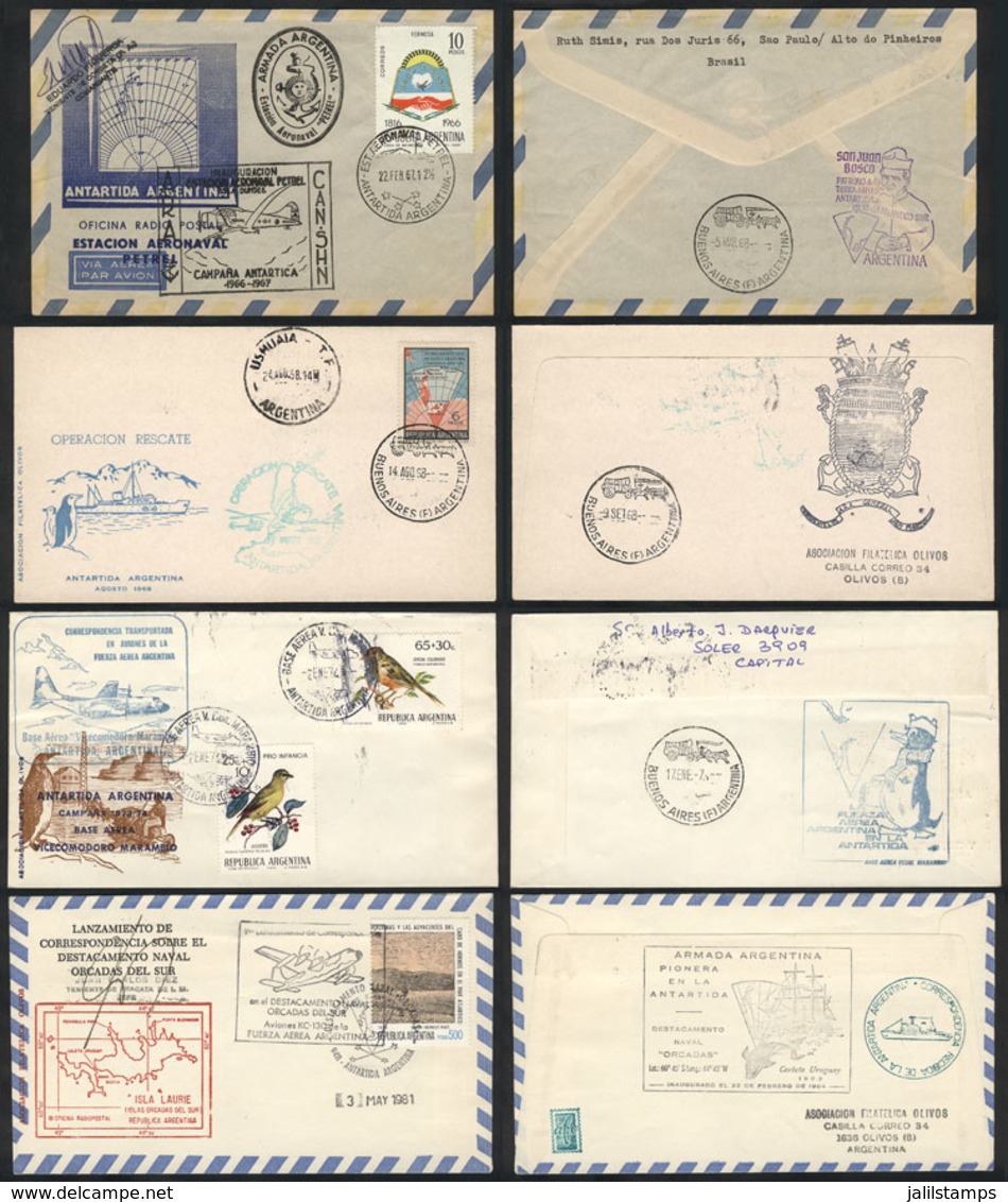 102 ARGENTINE ANTARCTICA: 19 Covers Or Cards Flown Between Different Cities Of Argentina - Autres & Non Classés