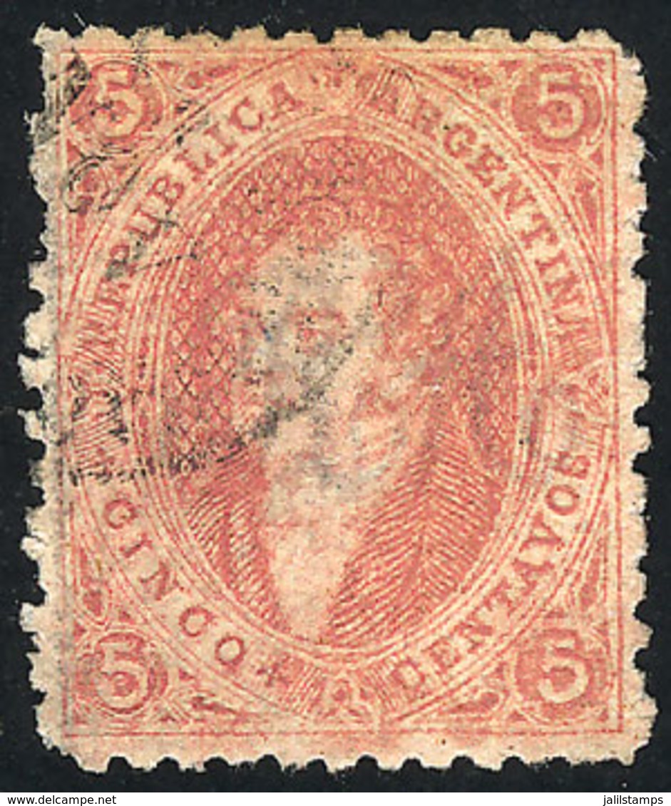 157 ARGENTINA: GJ.20g, 3rd Printing, VERY THIN PAPER (watermark Visible On Front), Excel - Neufs