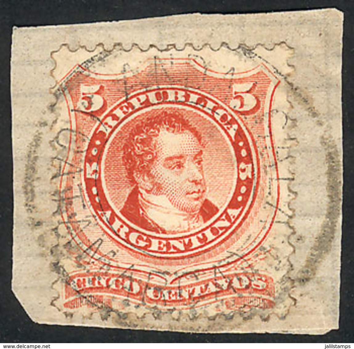 187 ARGENTINA: GJ.38, On Framgne With Complete Cancel Of ANDALGALÁ (CATAMARCA) In Double - Autres & Non Classés