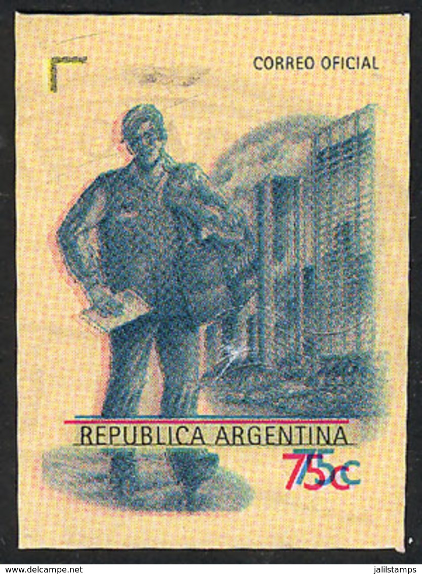 283 ARGENTINA: GJ.2928C, With Variety "shifted Colors Appearing To Be A Double Impress - Autres & Non Classés