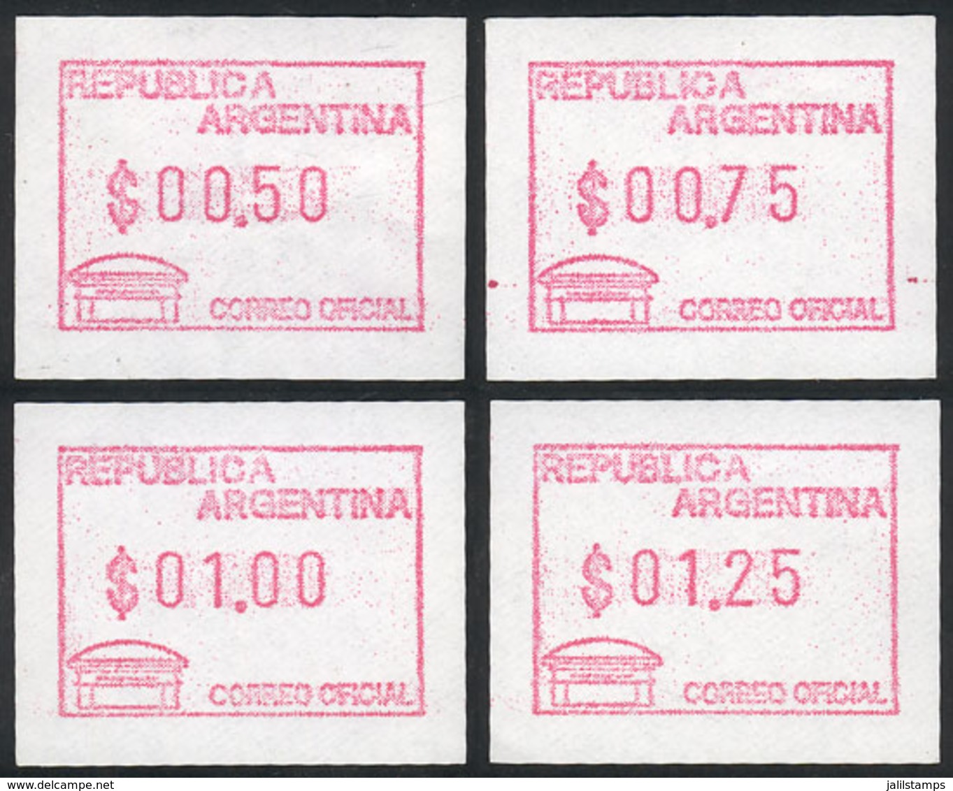 314 ARGENTINA: GJ.21, 1999 4 Different Values, VF Quality, Catalog Value US$40 - Sonstige & Ohne Zuordnung