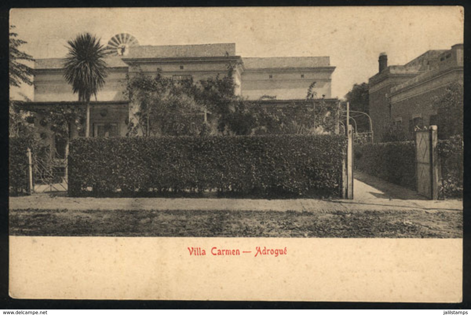 425 ARGENTINA: ADROGUÉ: Villa Carmen, Editor Théo Fumiére, Circa 1905, VF, Rare! - Argentine