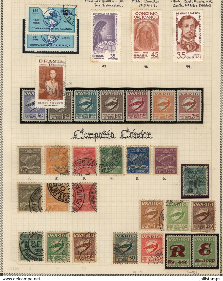499 BRAZIL: Newspaper Stamps, Airmail, Postage Due Stamps, Official Stamps, Small Collec - Autres & Non Classés