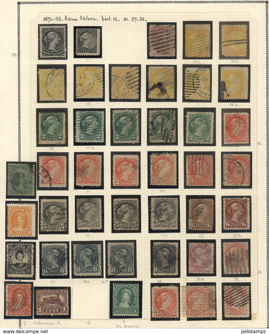 511 CANADA: Collection In Album (circa 1870 To 1960), Used Or Mint Stamps, Most Of Fine - Autres & Non Classés