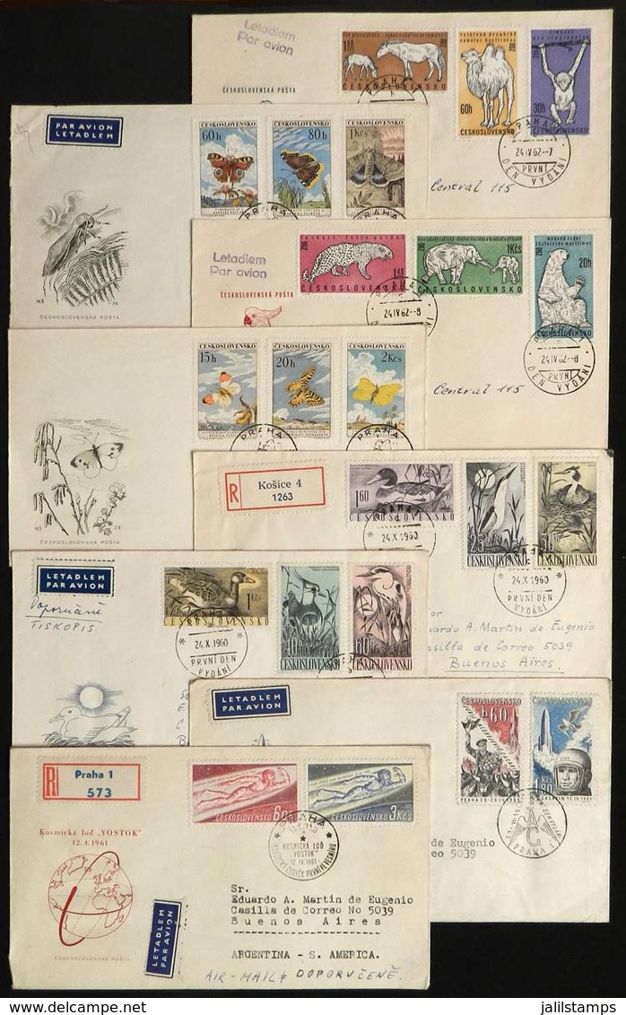 522 CZECHOSLOVAKIA: 14 FDC Covers Of 1960/1962, VF Quality, Very Thematic! - Autres & Non Classés
