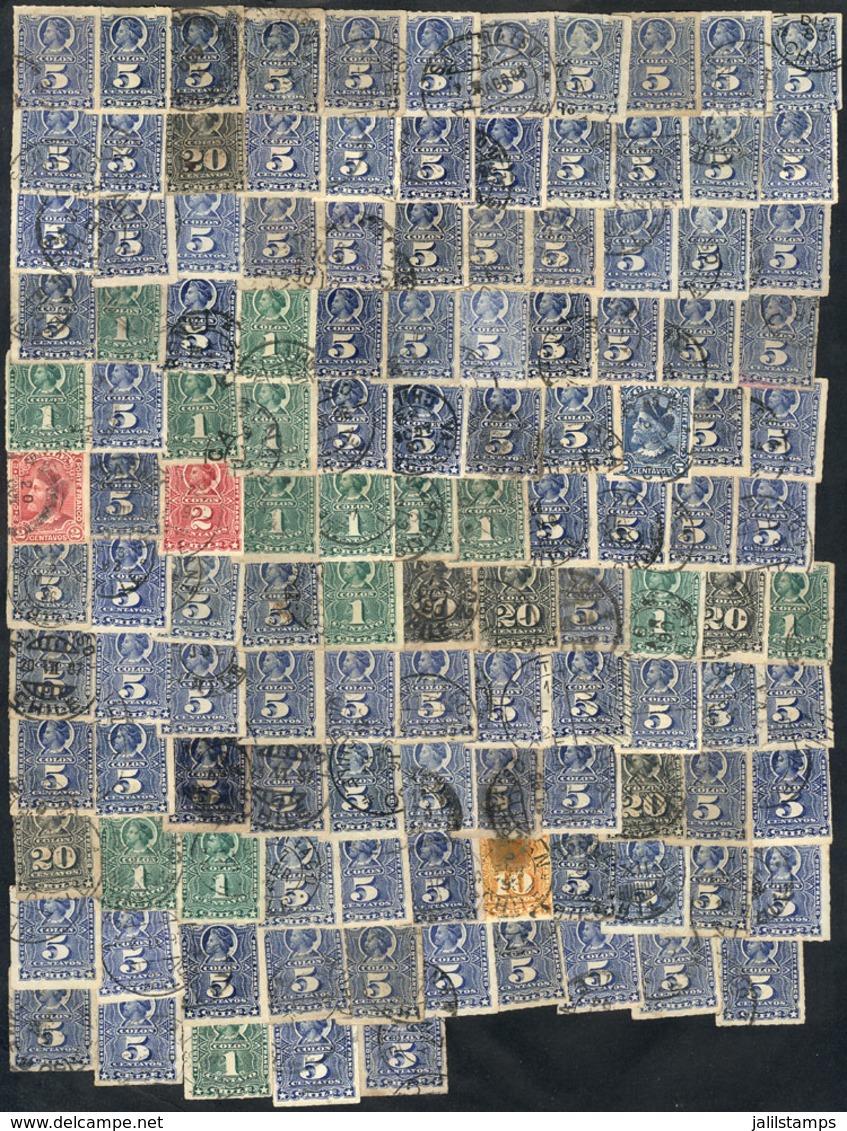 529 CHILE: Lot Of Several Dozens Old Stamps (rouletted), Surely A Careful Revision Will - Chile