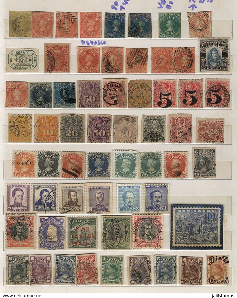 530 CHILE: Accumulation In Stockbook, Including From Very Old To Modern Stamps, Used Or - Chili