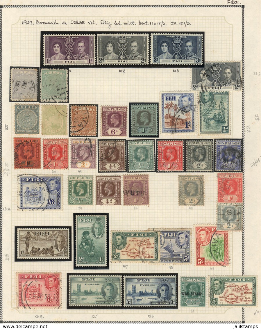 634 BRITISH COLONIES IN OCEANIA: Collection On Pages, Used Or Mint Stamps, Most Of Fine - Autres & Non Classés