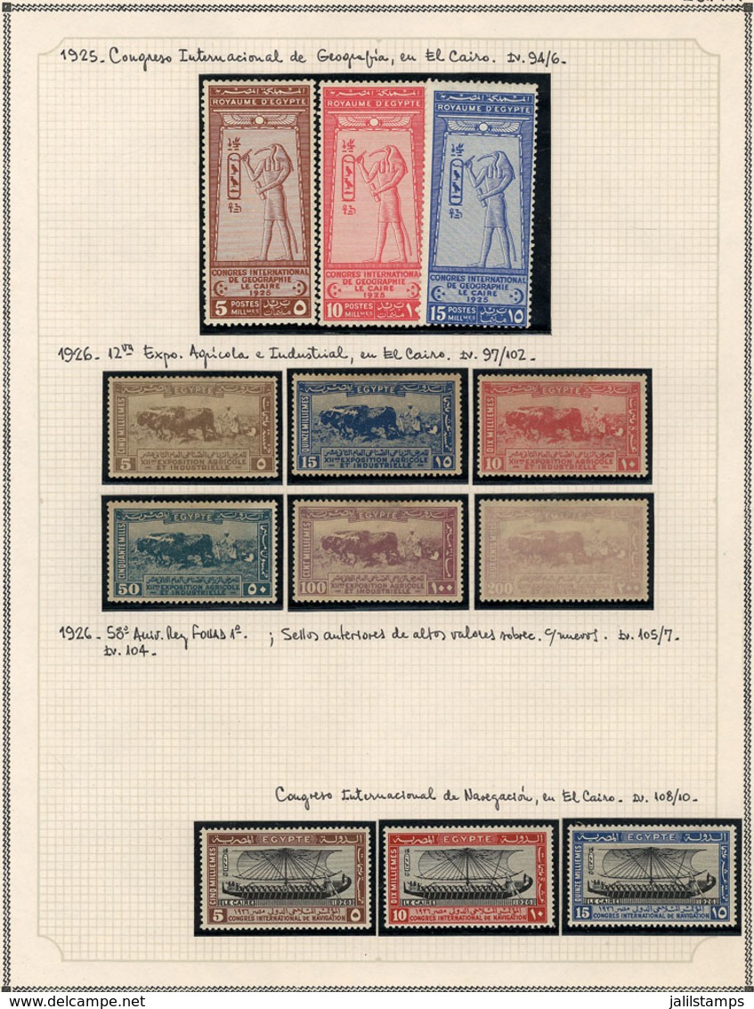 700 EGYPT: Collection On Pages (circa 1867 To 1970), With Mint (many Are MNH) Or Used St - Autres & Non Classés
